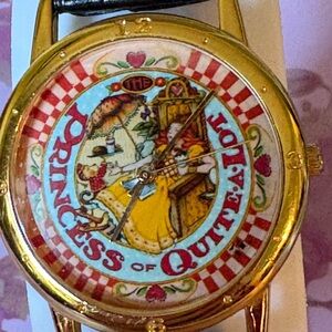 Mary Engelbreit~Princess of Quite a Lot Gold Watch